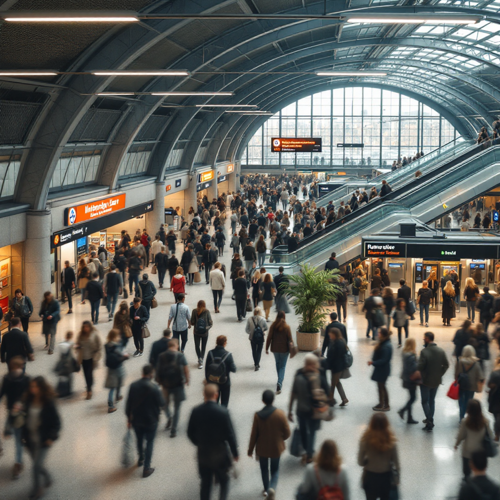 Crowd density analytics and simulation for metro concourses