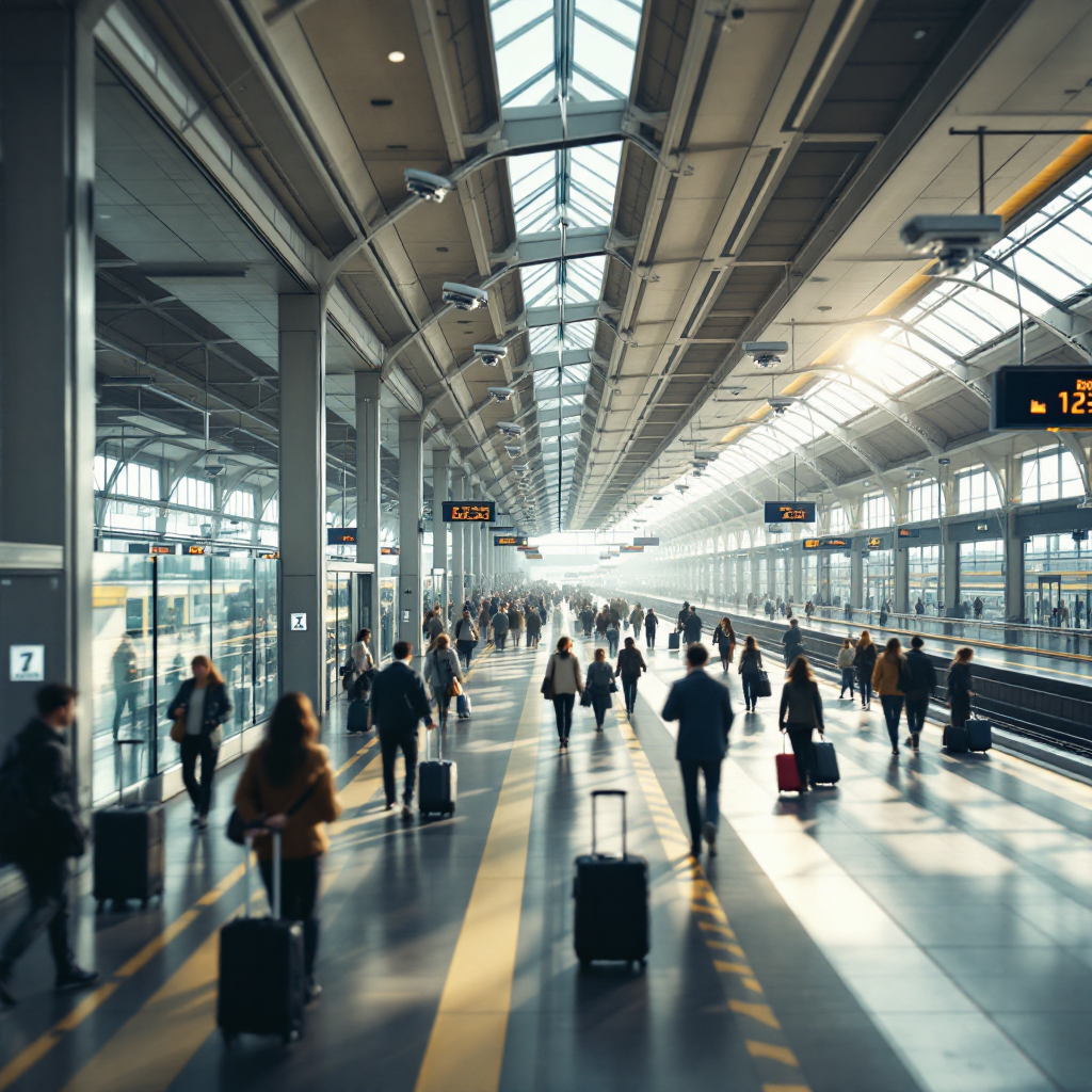 Real-time left-behind luggage detection at stations