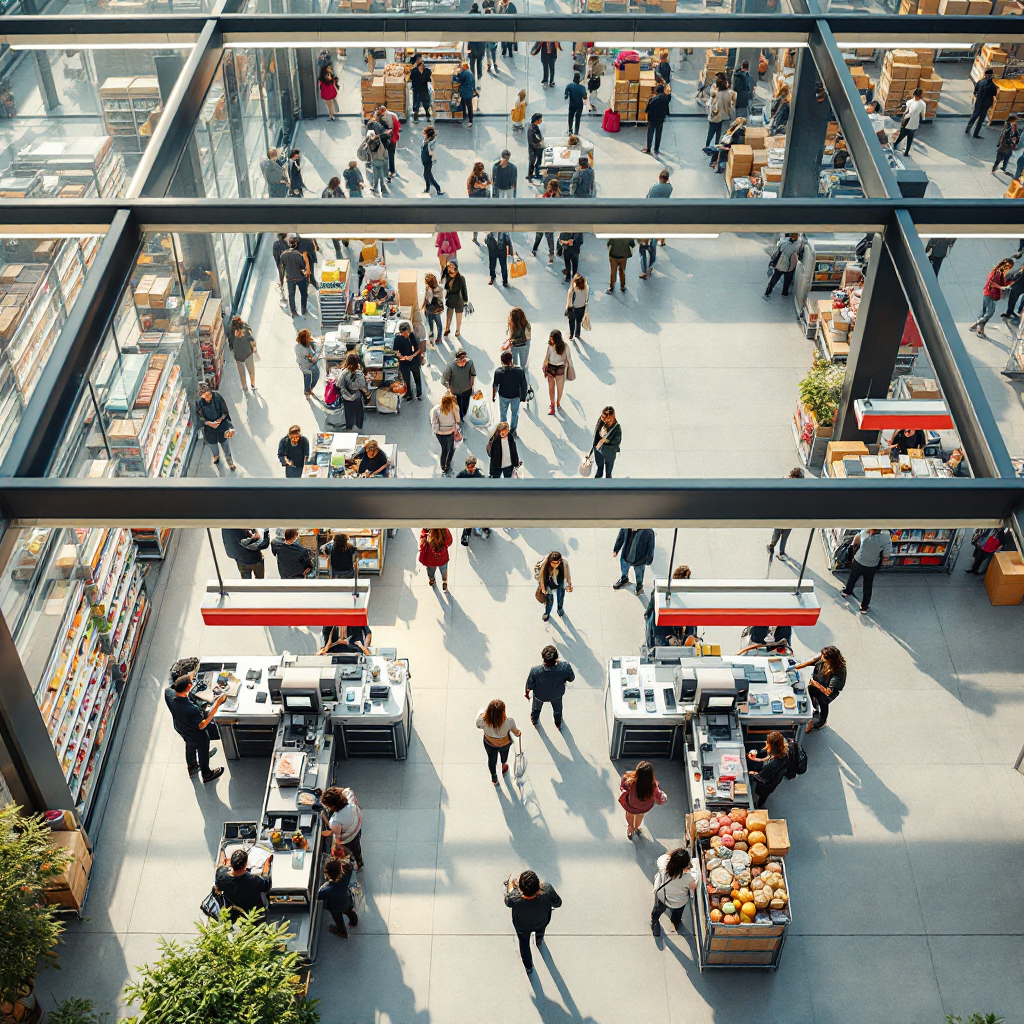 Queue management with CCTV in checkout lanes