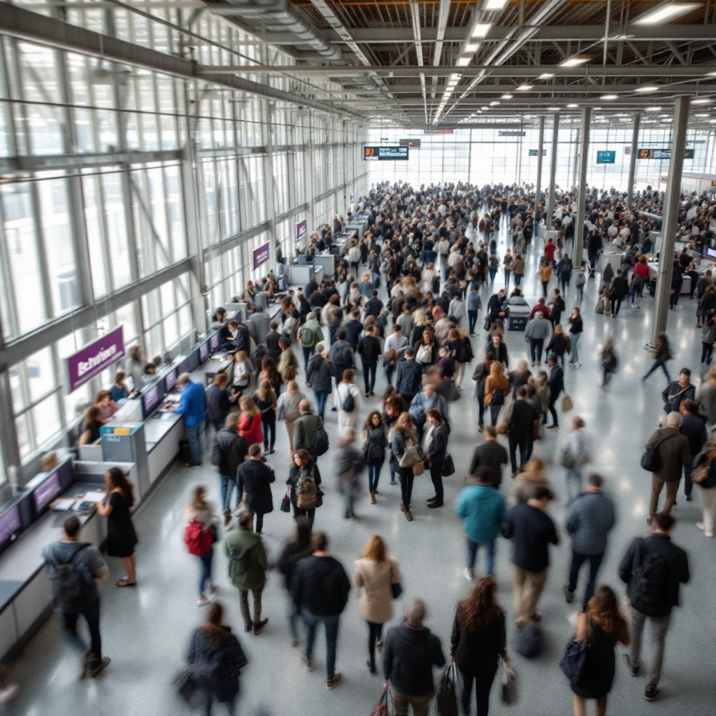 AI video analytics for ticket hall queue via CCTV