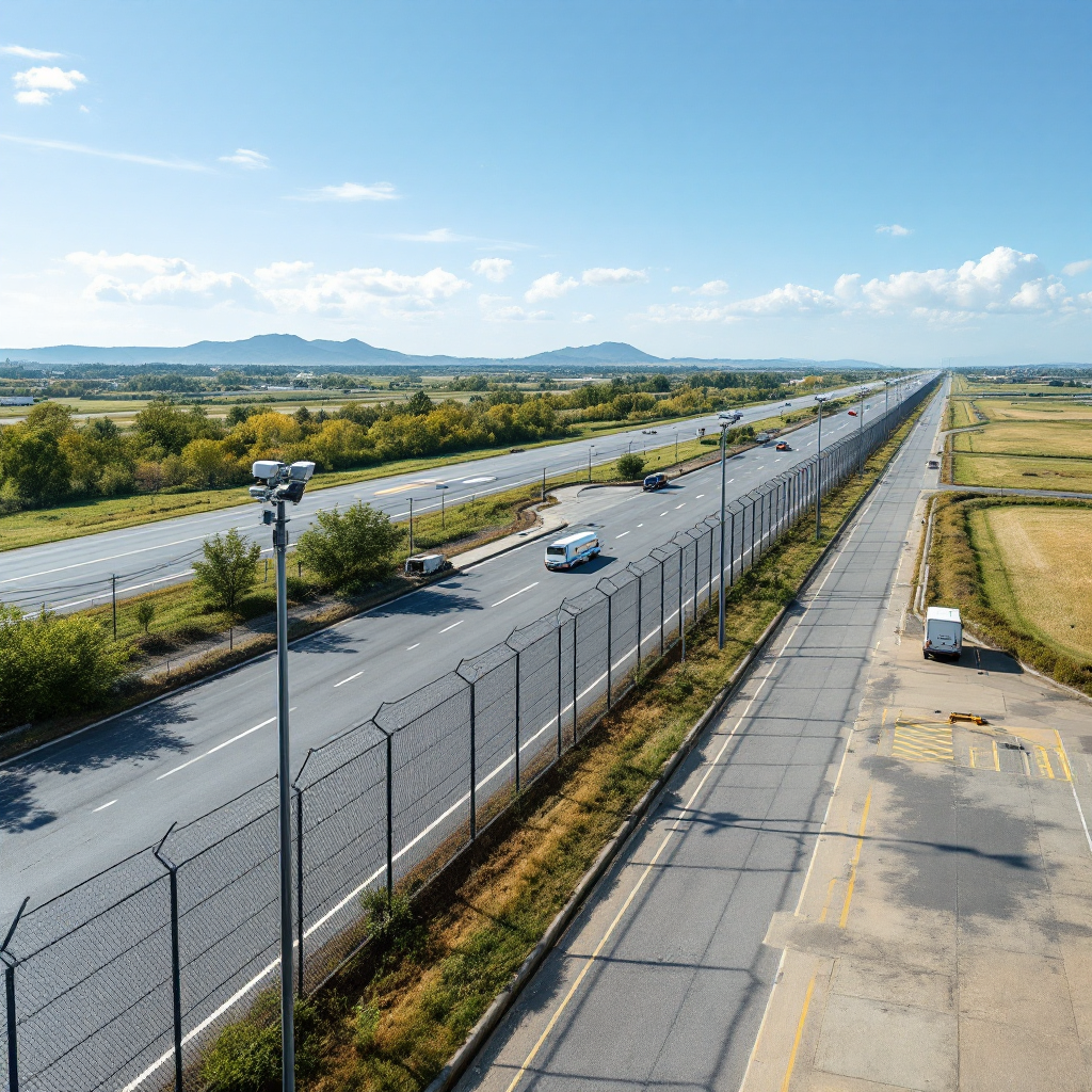 Airport perimeter security for unauthorized access detection