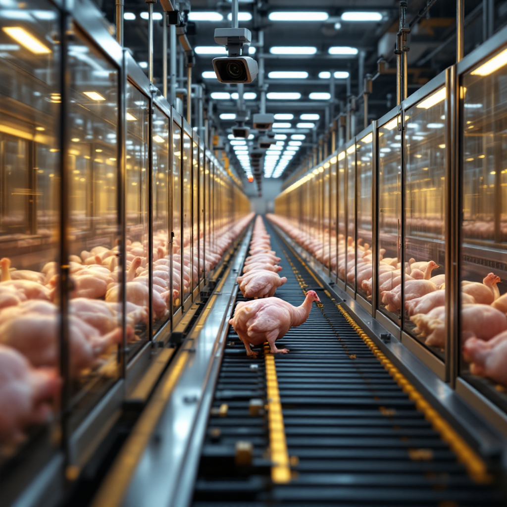 Poultry AI video analytics for chicken slaughterhouses