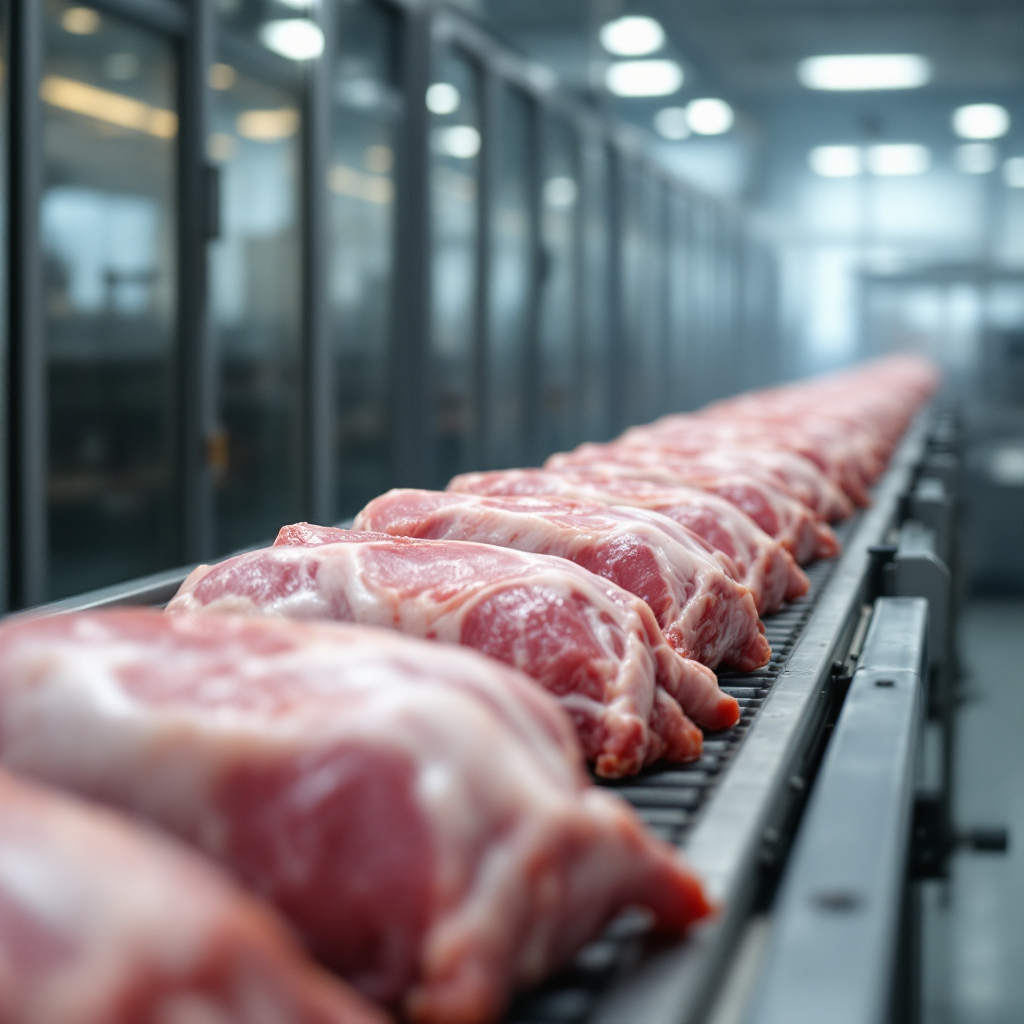 AI carcass tracking and counting in pig slaughter lines