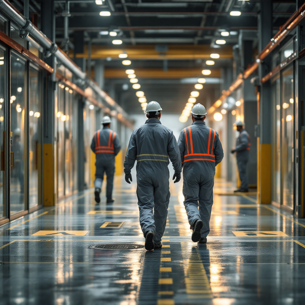 Workplace safety AI slip and fall detection in wet zones